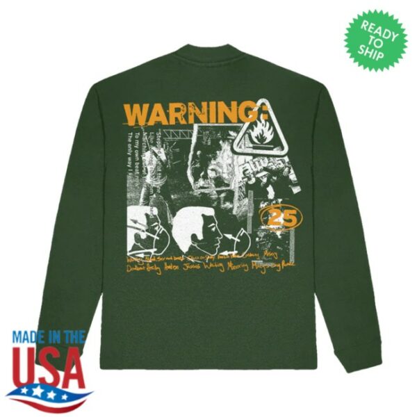 Green Day Store Merch Warning 25 Longsleeve Tee
