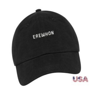 Erewhon Store Merch Dad Hat Brushed Black Twill Erewhon Store Merch Dad Hat Brushed Black Twill