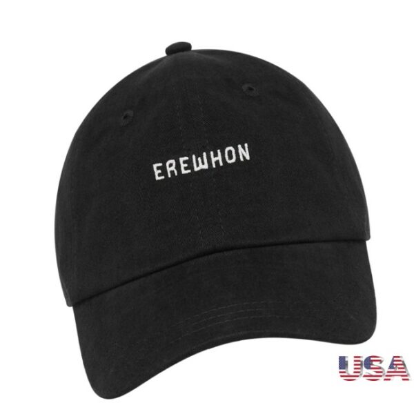 Erewhon Store Merch Dad Hat Brushed Black Twill