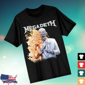 Megadeth Store Merch Megadeth Flame Vic Black Tee