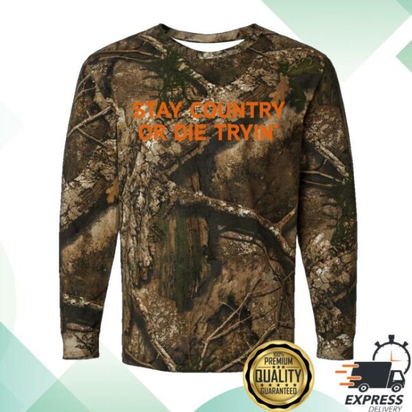 Blake Shelton Merch Store Stay Country Camo Long Sleeve