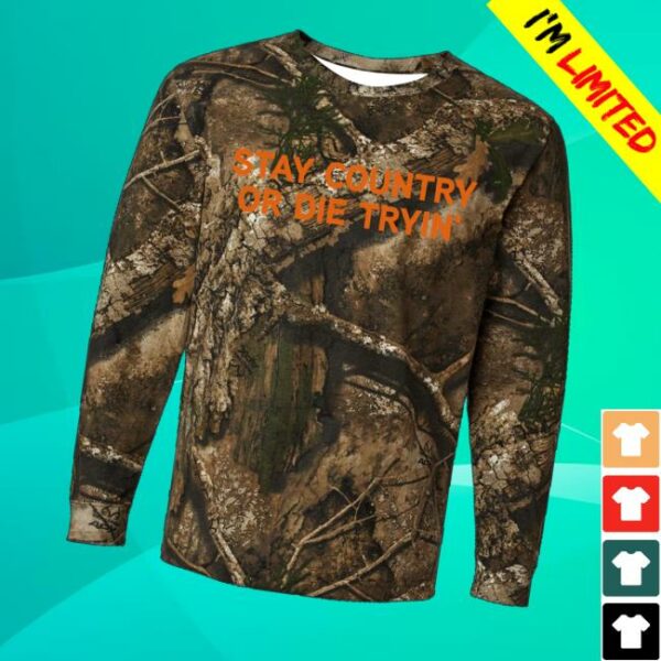 Blake Shelton Merch Store Stay Country Camo Long Sleeve