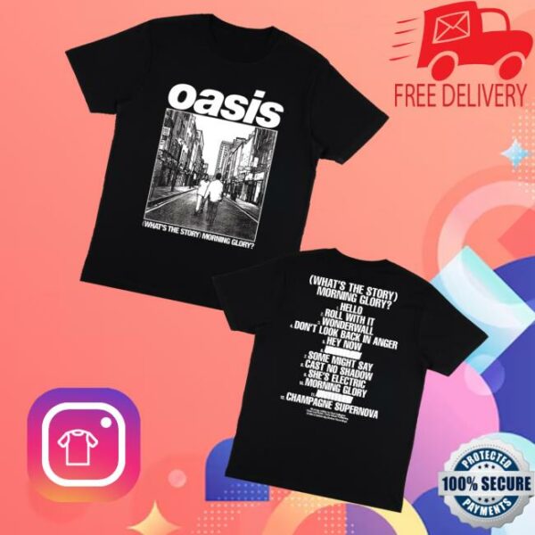 Oasisinet Shop Merch What’s The Story Morning Glory Album Illustrated T-Shirt