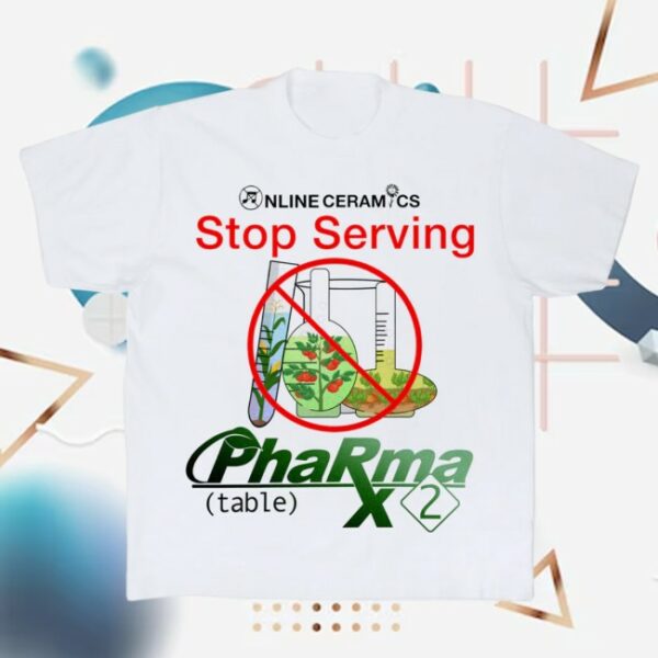 Online Ceramics Store Merch Pharma 2 Table White Tee