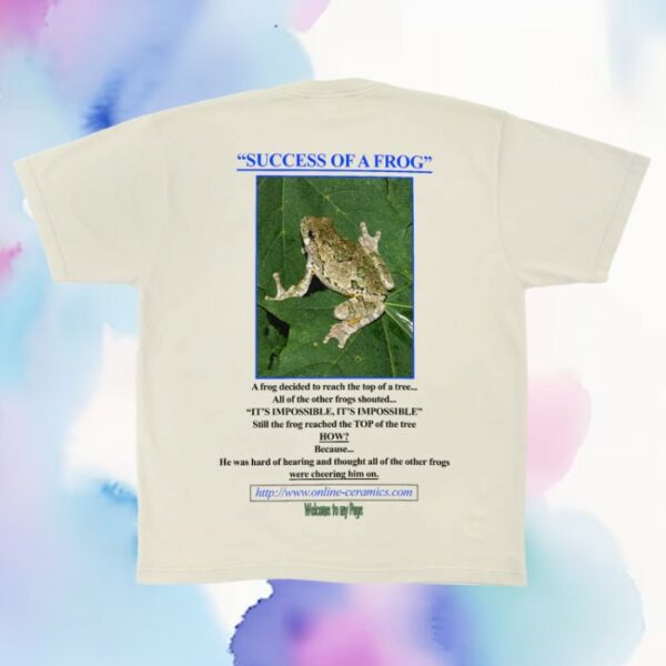 Online Ceramics Store Merch Success Of A Frog Cream Tee