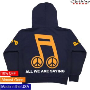 Online Ceramics Store Merch Legalize Peace Navy Hoodie