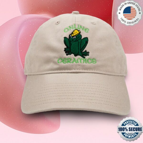 Online Ceramics Store Merch Frog Logo Beige Hat