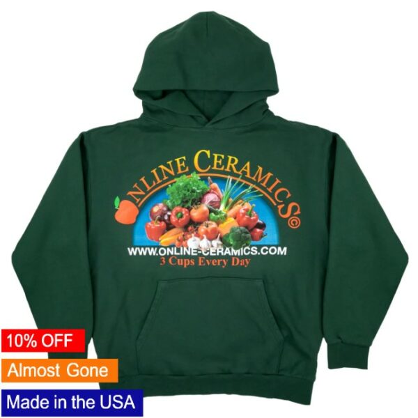 Online Ceramics Store Merch 3 Cups A Day Ivy Hoodie