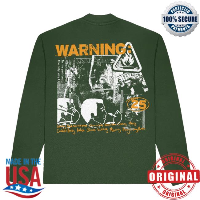 Green Day Merch Warning 25 Longsleeve Tee Green Day Merch Warning 25 Longsleeve Tee