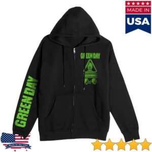 Green Day Merch Warning Photo Zip Hoodie Green Day Merch Warning Photo Zip Hoodie