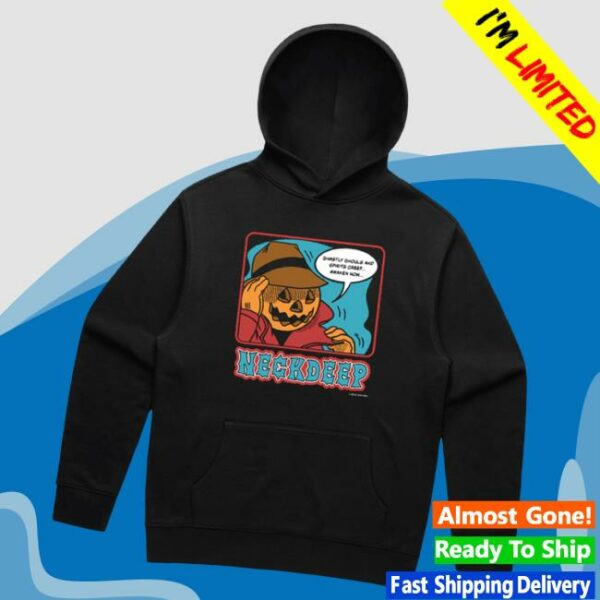 Neck Deep Merch Store Pumpkin Guy Hoodie Black