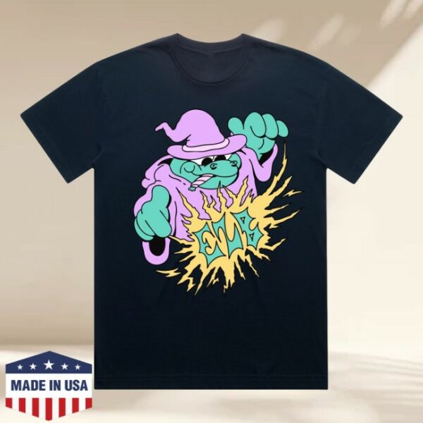 Eazybaked Beats Store Merch Ezb Frog Wizard Navy Tee