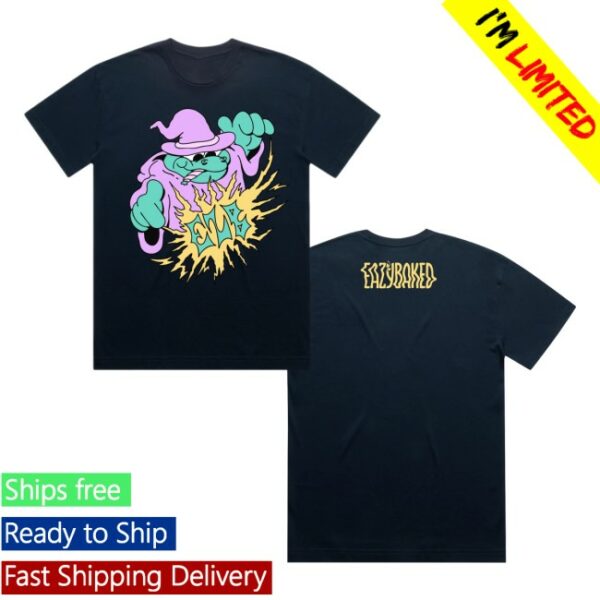 Eazybaked Beats Store Merch Ezb Frog Wizard Navy Tee