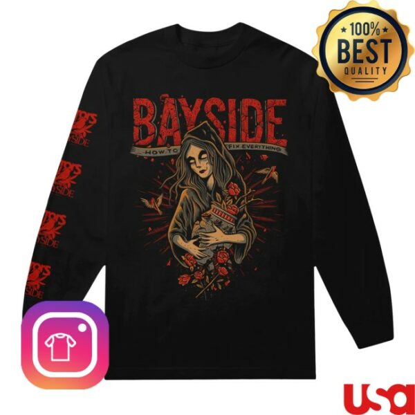 Bayside Store Merch Fix Everything Black Long Sleeve