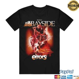 Bayside Store Merch Errors Tour 2025 Black T-Shirt