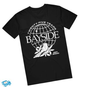 Bayside Store Merch Globe Black T-Shirt