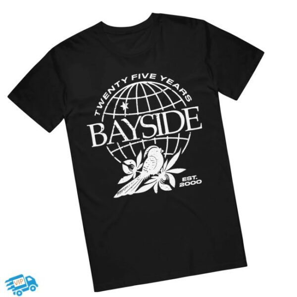 Bayside Store Merch Globe Black T-Shirt