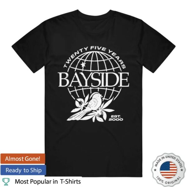 Bayside Store Merch Globe Black T-Shirt