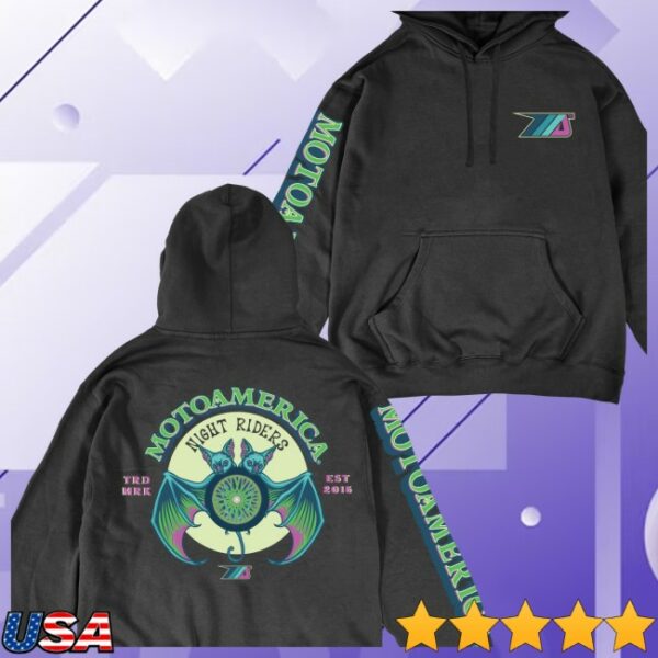 Motoamerica Store Merch Night Riders Glow In The Dark Motoamerica Hoodie