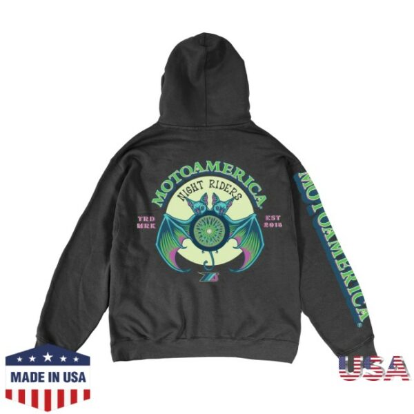 Motoamerica Store Merch Night Riders Glow In The Dark Motoamerica Hoodie