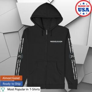 Nickelback Store Merch Atrr 20Th Anniversary Stripes Black Hoodie
