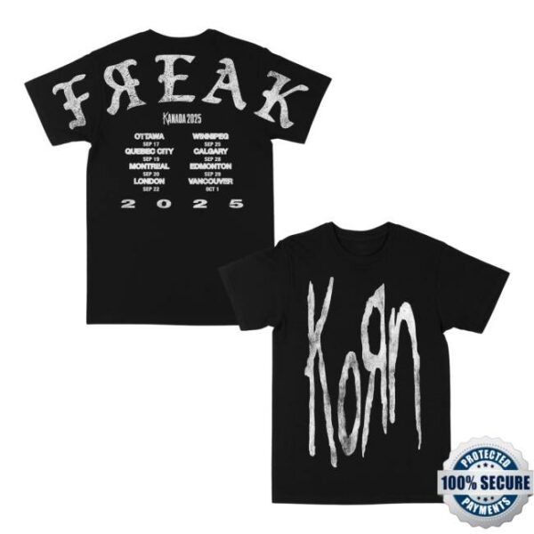 Korn Official Merch Store Kanada Freak Tour T-Shirt