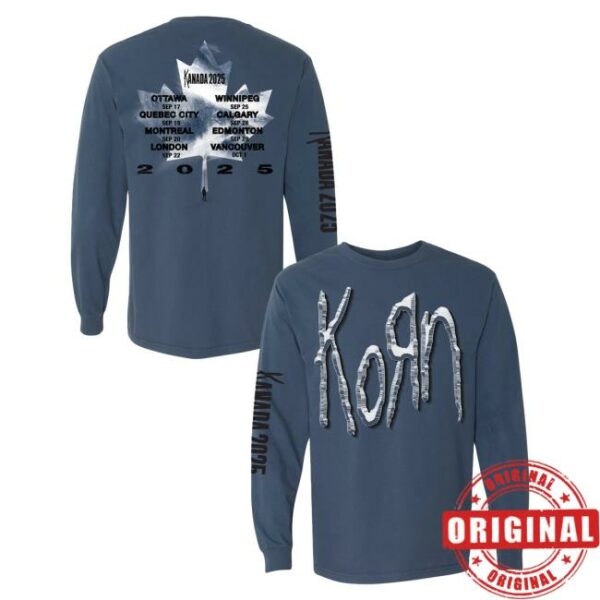 Korn Official Merch Store Kanada Leaf Long Sleeve
