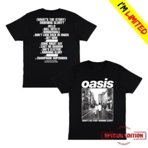 Oasisinet Merch Store What’s The Story Morning Glory Album Illustrated T-Shirt