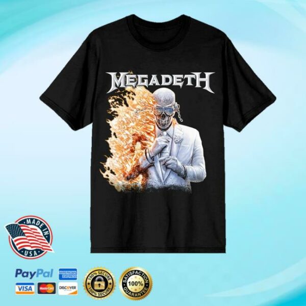 Megadeth Shop Merch Megadeth Flame Vic Black Tee