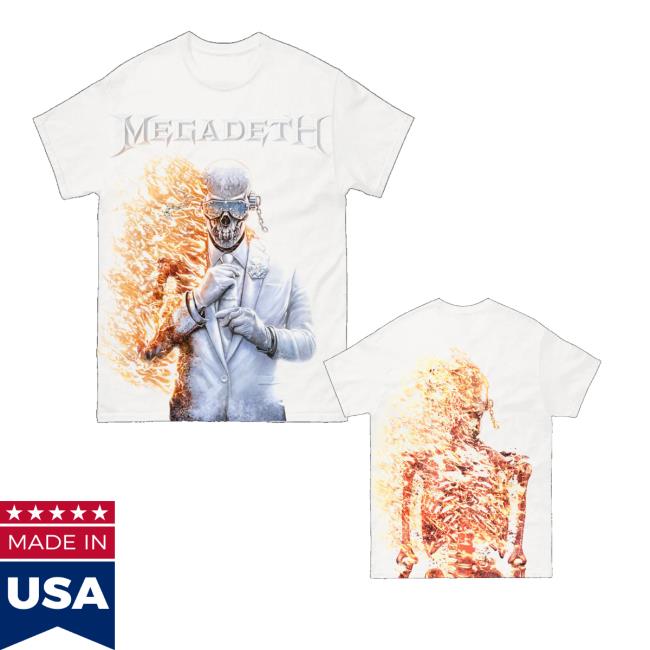 Megadeth Shop Merch Megadeth Flame Vic Jumbo Tee Megadeth Shop Merch Megadeth Flame Vic Jumbo Tee