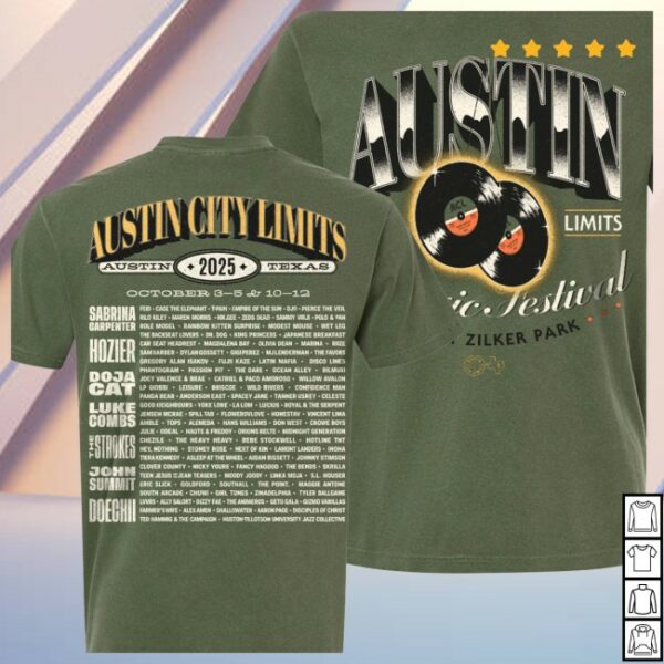 Acl Festival Store Merch Records Lineup Tee