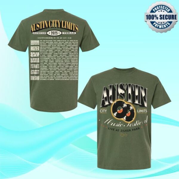 Acl Festival Merch Store Records Lineup Tee