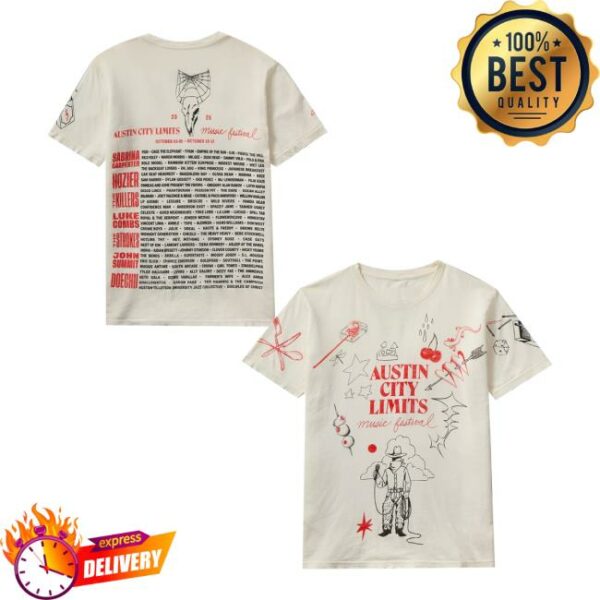 Brandon Maxwell X Acl Fest Merch Brandon Maxwell X Acl Fest Lineup Tee