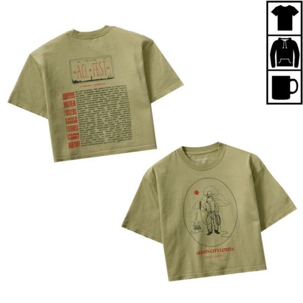 Brandon Maxwell X Acl Fest Merch Store Brandon Maxwell X Acl Fest Lineup Crop Tee