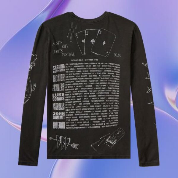 Brandon Maxwell X Acl Fest Merch Store Brandon Maxwell X Acl Fest Longsleeve Lineup Tee