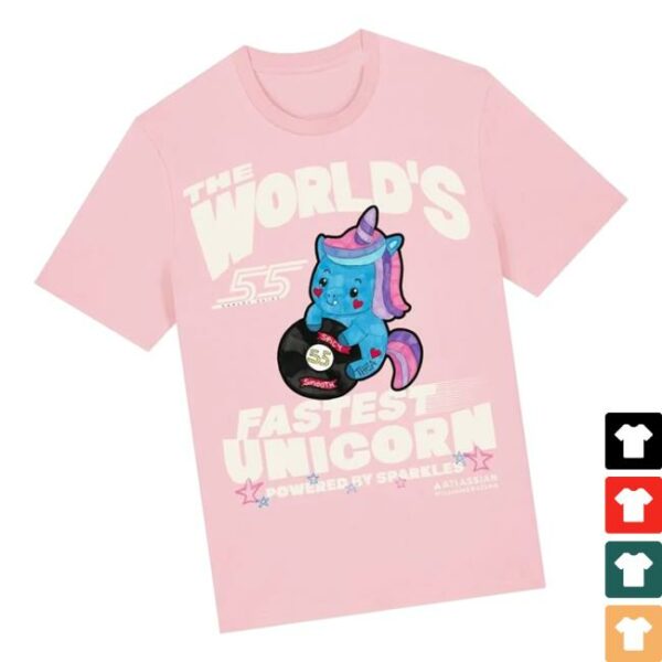 Williamsf1 Merch Store Atlassian Williams Racing Kids Sparkles Pink Tee