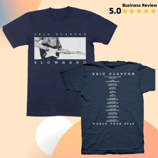 Eric Clapton Store Merch Slowhand 2025 Tour Tee