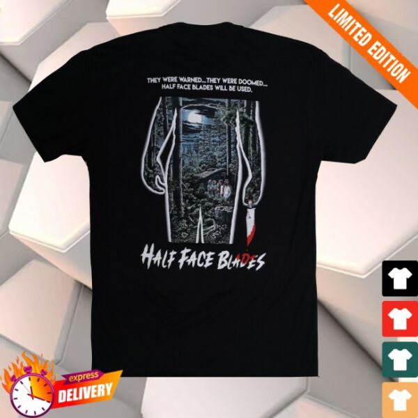 Halffaceblades Store Merch Hfb Friday 13Th Halloween Black Tee