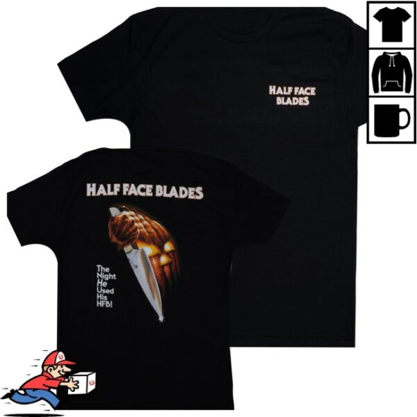 Halffaceblades Store Merch Hfb Jack-O’-Lantern Halloween Black Tee