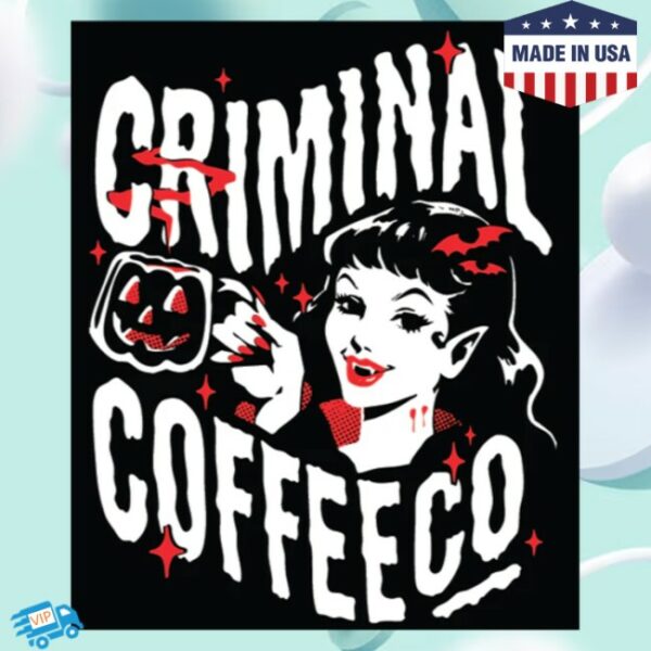 Criminal Coffee Store Merch Limited Edition Halloween Hoodie
