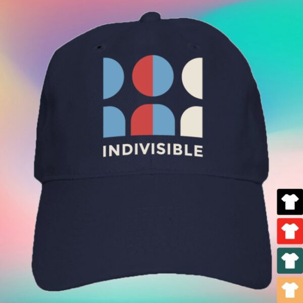 Indivisible Store Merch Indivisible Official Logo Square Navy Baseball Cap