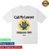 kenny denim exchange store merch market studios smiley call my lawyer bear white tee