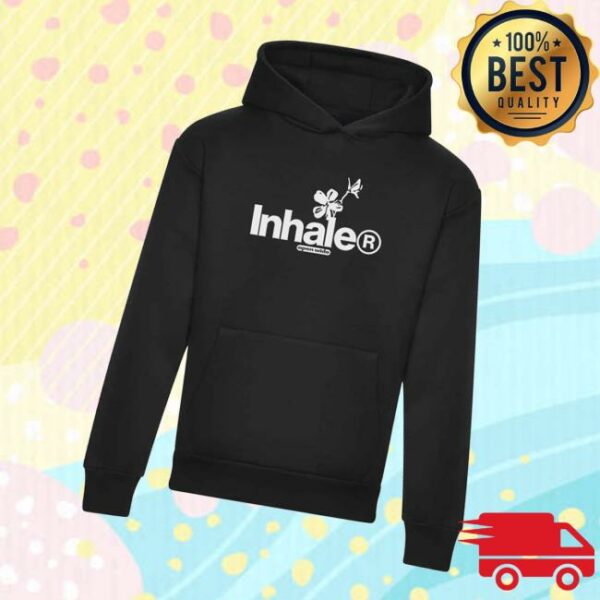 Inhaler Store Merch Open Wide Flower Hoody Black