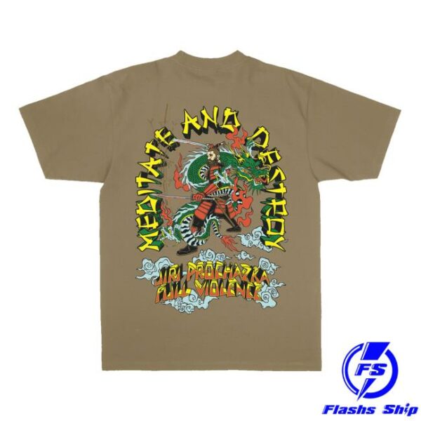 Full Violence Merch Store Destroy Classic Tee In Olive