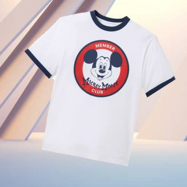 Disney Store Merch Mickey Mouse Club 70Th Anniversary Ringer T-Shirt