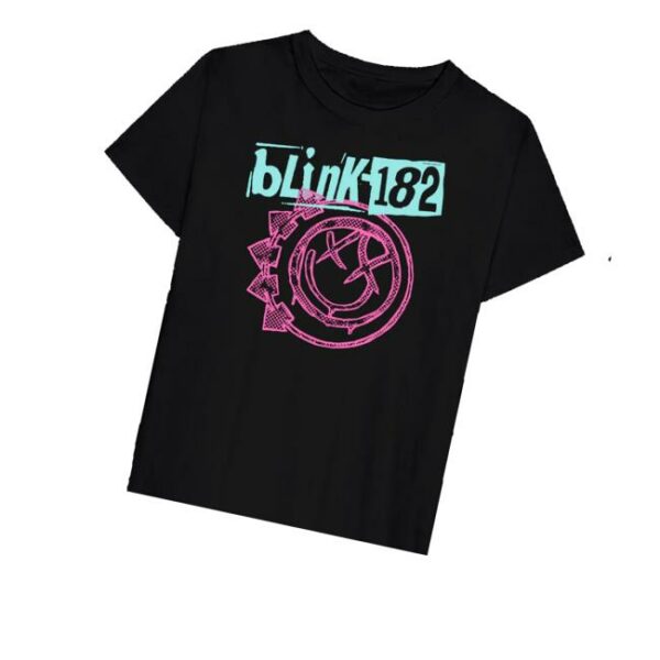 Blink 182 Merch Store Smiley Fitted Micro Rib Tee