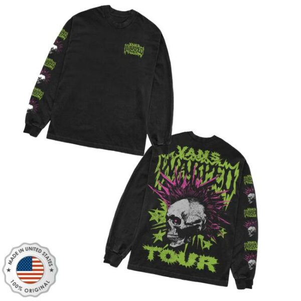 Vans Warped Tour Merch Store Mohawk Skull Long Sleeve
