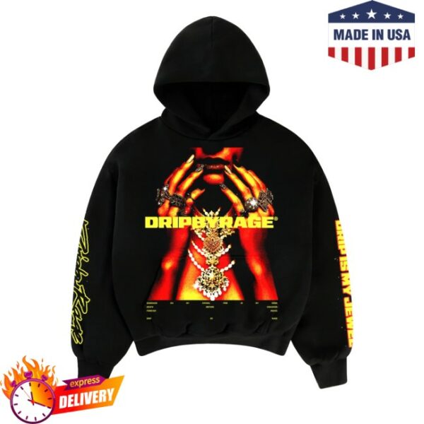 Drip By Rage Store Merch Drip Is My Jewel Big Print Boxy Hoodie