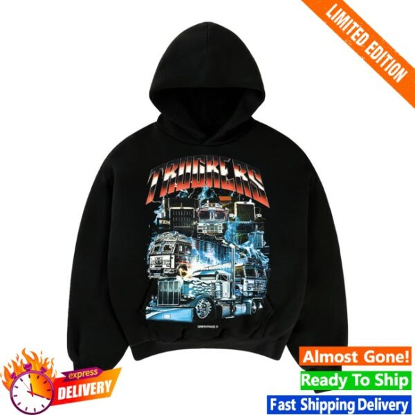 Drip By Rage Store Merch Truckers Big Print Boxy Hoodie