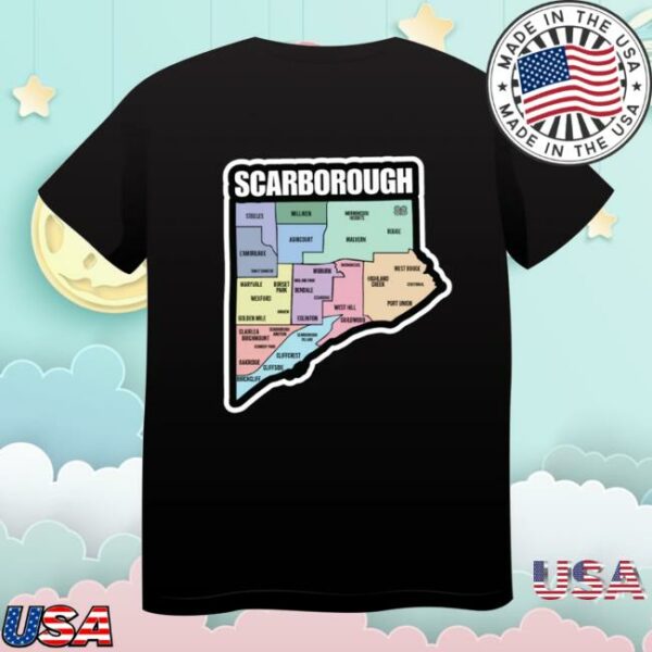 Scarborough Spots Merch Store Scarborough Map Mosaic Shirt